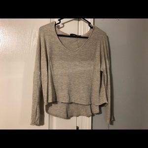 cropped beige sweater